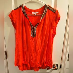 Vibrant Red Bohemian Tank Top